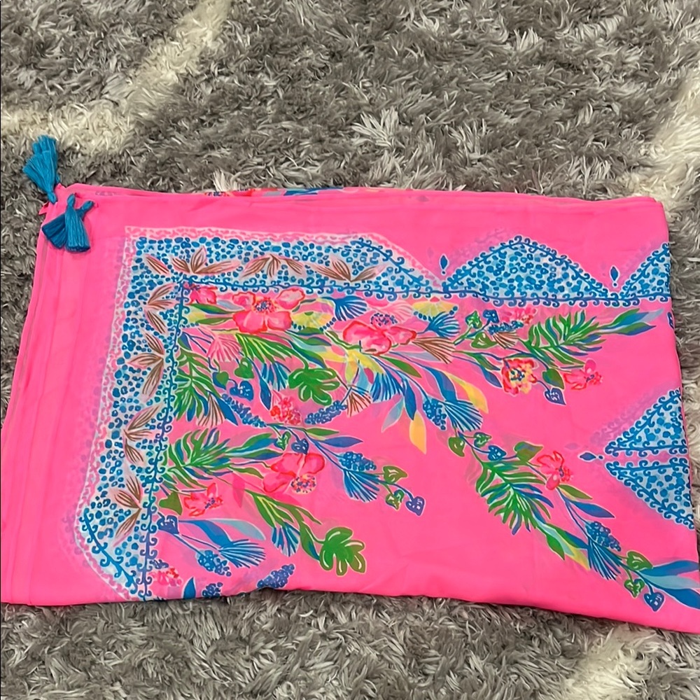Lilly Pulitzer Pink Floral Scarf/Wrap